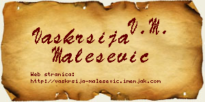 Vaskrsija Malešević vizit kartica